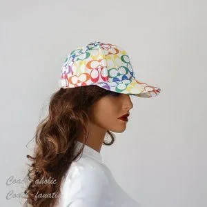 NWT Coach CJ714 Unisex Rainbow Signature Baseball Hat Size M/L